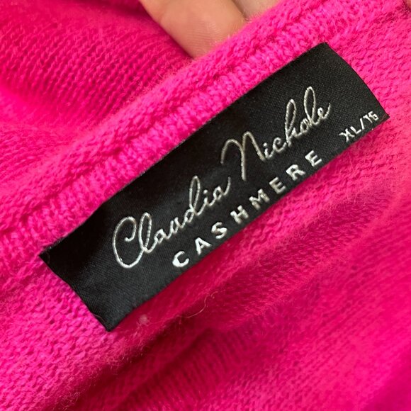 Claudia Nichole Hot Pink Cashmere Sweater Women's XL - Picture 10 of 15